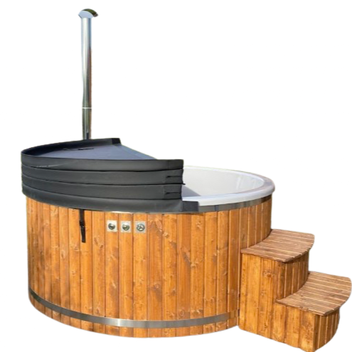 Thermowood Hottub met Interne Kachel, Massage en LED-verlichting (4-6 Personen)